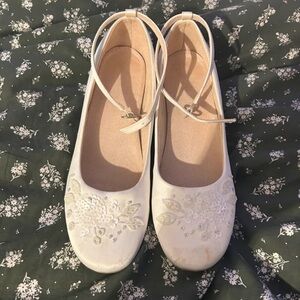 Next Cream Embroidered Women's Loafers